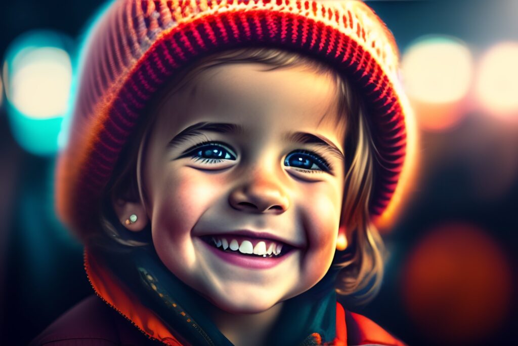 Image of a child's smiling face.